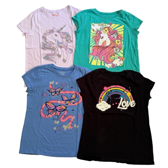 Bundle of 4 The Children’s Place & Cat & Jack T-Shirts Girls Size Large (10-12) - Picture 7 of 7